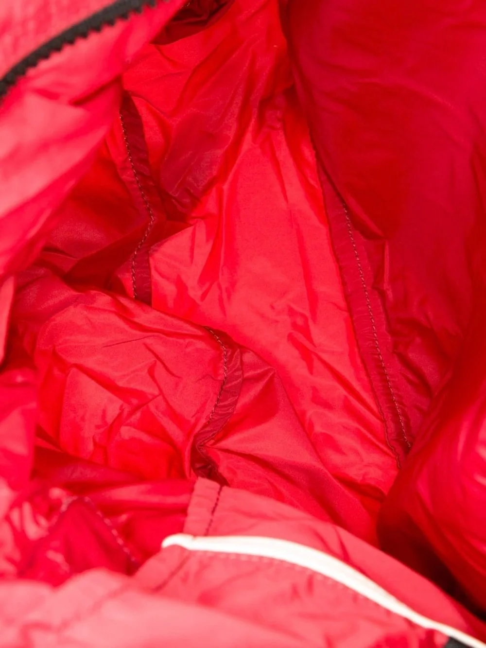 Valentino Garavani Red Nylon Backpack with Black Accents
